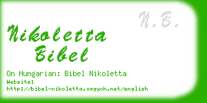 nikoletta bibel business card